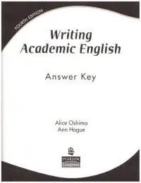 Writing Academic English (Answer key) | 4:e upplagan Begränsad tid