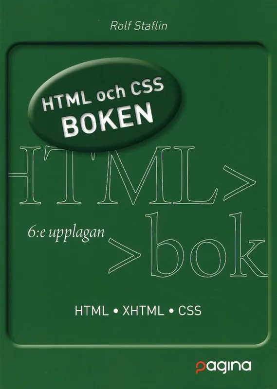 Handla nu HTML och CSS-boken | 1:a upplagan