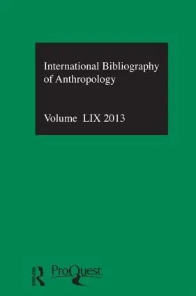 IBSS: Anthropology: 2013 Vol.59 | 1:a upplagan risnedsättning